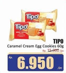 Promo Harga TIPO Caramel Cream Egg Cookies 60 gr - Hari Hari