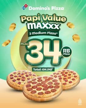 Promo Harga Papi Value Maxxx  - Domino Pizza