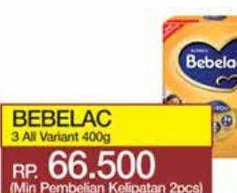 Promo Harga Bebelac 3 Susu Pertumbuhan All Variants 400 gr - Yogya