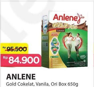 Promo Harga ANLENE Gold Susu High Calcium Cokelat, Vanila, Original 650 gr - Alfamart