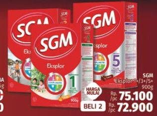Promo Harga SGM Eksplor 1+/ 3+/ 5+ per 2 box 900 gr - LotteMart