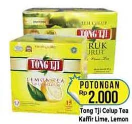 Promo Harga Tong Tji Teh Celup Lemon, Jeruk Purut per 20 pcs 2 gr - Hypermart