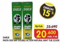 Promo Harga DARLIE Toothpaste Double Action Natural Mint 225 gr - Superindo