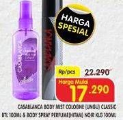 Promo Harga CASABLANCA Body Mist Classic, Noir 100 ml - Superindo
