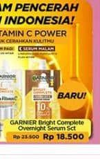 Promo Harga Garnier Bright Complete Serum Overnight Serum Vitamin C 7 ml - Indomaret