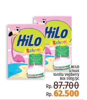 Promo Harga HILO School Susu Bubuk Vanilla Vegiberry 500 gr - LotteMart