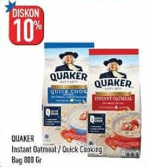 Promo Harga Quaker Oatmeal Quick Cooking 800 gr - Hypermart