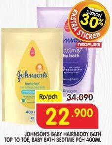 Promo Harga JOHNSONS Baby Bath Top To Toe, Bedtime 400 ml - Superindo