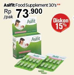 Promo Harga ASIFIT Food Supplement 30 pcs - Carrefour