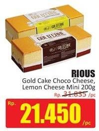 Promo Harga RIOUS GOLD Cake Choco Cheese, Lemon Cheese Mini 200 gr - Hari Hari