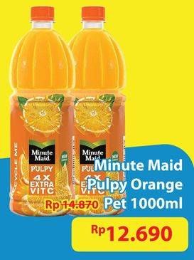 Promo Harga Minute Maid Juice Pulpy Orange 1000 ml - Hypermart