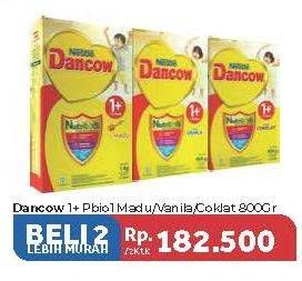 Promo Harga DANCOW Nutritods 1+ Madu, Vanila, Cokelat per 2 box 800 gr - Carrefour