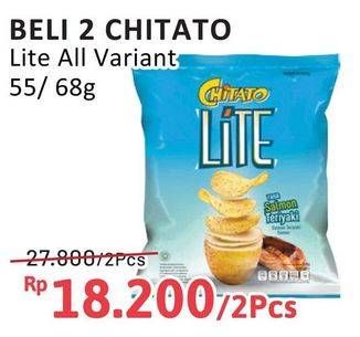 Promo Harga Chitato Lite Snack Potato Chips All Variants 55 gr - Alfamidi