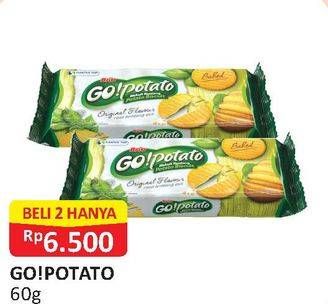 Promo Harga SIANTAR TOP GO Potato Biskuit Kentang per 2 pouch 60 gr - Alfamart