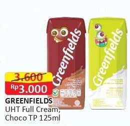 Promo Harga GREENFIELDS UHT Choco Malt, Full Cream 125 ml - Alfamart