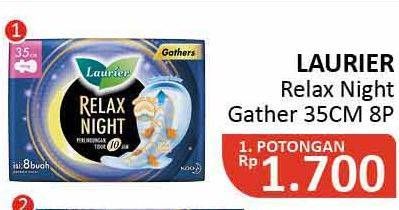 Promo Harga Laurier Relax Night Gathers 35cm 8 pcs - Alfamidi