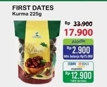 Promo Harga First Dates Kurma 225 gr - Alfamart