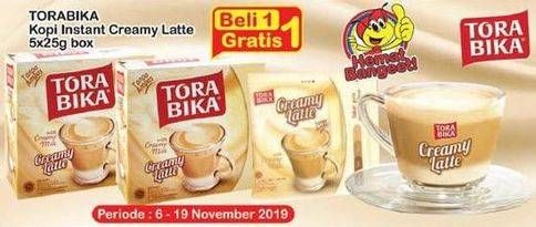 Promo Harga Torabika Creamy Latte per 5 sachet 25 gr - Indomaret