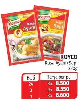 Promo Harga ROYCO Penyedap Rasa Ayam, Sapi 230 gr - Lotte Grosir