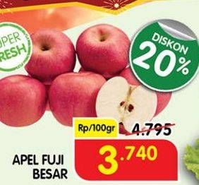 Promo Harga Apel Fuji Besar per 100 gr - Superindo