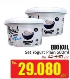 Promo Harga BIOKUL Set Yogurt Plain 500 ml - Hari Hari