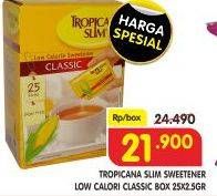 Promo Harga TROPICANA SLIM Sweetener Low Calorie, Classic 25 pcs - Superindo