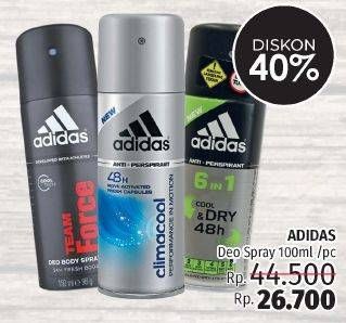 Promo Harga ADIDAS Deo Body Spray 100 ml - LotteMart