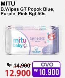 Promo Harga Mitu Baby Wipes Ganti Popok Blue Charming Lily, Pink Sweet Rose, Purple Playful Fressia 50 pcs - Alfamart