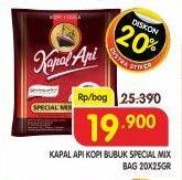 Promo Harga Kapal Api Kopi Bubuk Special Mix per 20 sachet 25 gr - Superindo