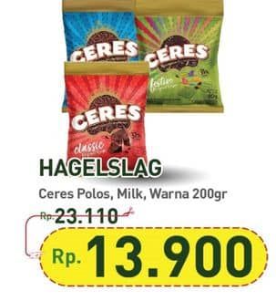 Promo Harga Ceres Hagelslag Rice Choco Milk, Classic 200 gr - Hypermart