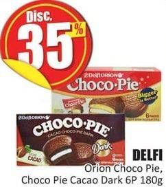 Promo Harga DELFI Orion Choco Pie, Choco Pie Cocoa Dark 6P 180 g  - Hari Hari