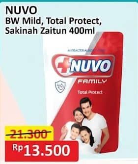 Promo Harga Nuvo Body Wash Mild Protect, Total Protect, Sakinah 450 ml - Alfamart