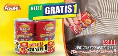 Promo Harga ASAHI Sardines Saus Tomat 155 gr - Hari Hari