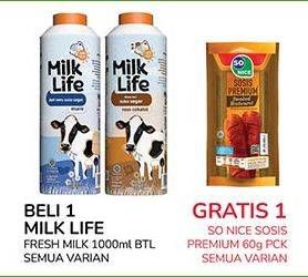 Promo Harga Milk Life Fresh Milk All Variants 1000 ml - Indomaret