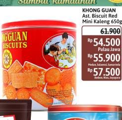 Promo Harga Khong Guan Assorted Biscuit Red Mini 650 gr - Alfamidi