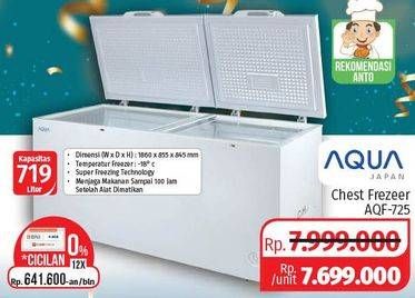 Promo Harga AQUA AQF-725 | Chest Freezer  - Lotte Grosir