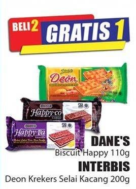 Promo Harga Dane's Biscuit Happy/ Interbis Deon Krekers  - Hari Hari