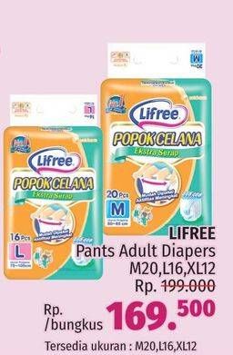 Promo Harga LIFREE Popok Celana Tipis & Nyaman Bergerak M20, L16, XL12  - LotteMart