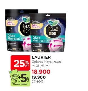 Promo Harga Laurier Celana Menstruasi M-XL, S-M 2 pcs - Watsons