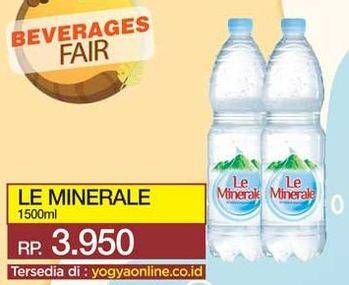 Promo Harga LE MINERALE Air Mineral 1500 ml - Yogya