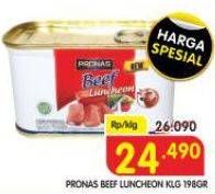 Promo Harga Pronas Daging Sapi Luncheon 198 gr - Superindo