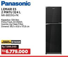 Promo Harga Panasonic Kulkas 2 Pintu NR-BB331Q-PK  - COURTS