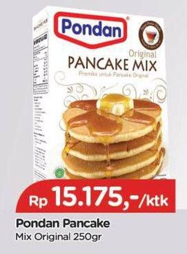 Promo Harga Pondan Pancake Mix Original 250 gr - TIP TOP