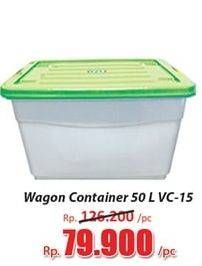 Promo Harga LION STAR Wagon Container VC-15 50000 ml - Hari Hari