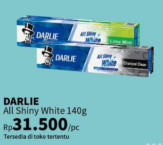 Promo Harga Darlie Toothpaste All Shiny White Charcoal Clean, All Shiny White Lime Mint 140 gr - Guardian