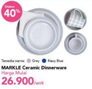 Promo Harga MARKLE Ceramic Dinnerware  - Carrefour