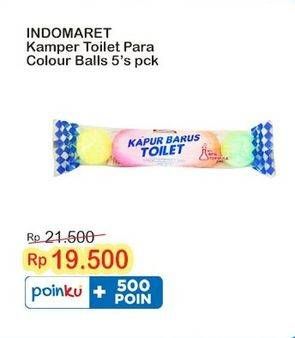 Promo Harga Indomaret Kamper Toilet Colour Ball 5 pcs - Indomaret