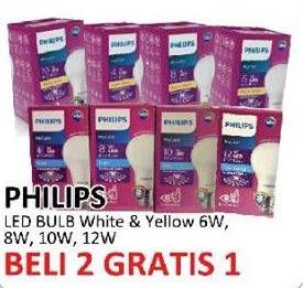 Promo Harga PHILIPS Lampu LED Bulb 6W, 8W, 10W, 12W  - Yogya