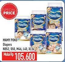 Promo Harga Mamy Poko Perekat Extra Soft L40, M46, NB52, S50, XL34 34 pcs - Hypermart