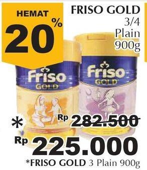 Promo Harga FRISO Gold 3 Susu Pertumbuhan Plain 900 gr - Giant